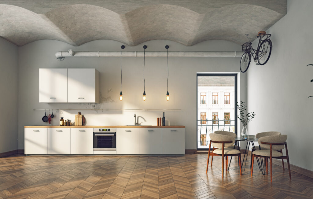 Modernes minimalistisches Interieur