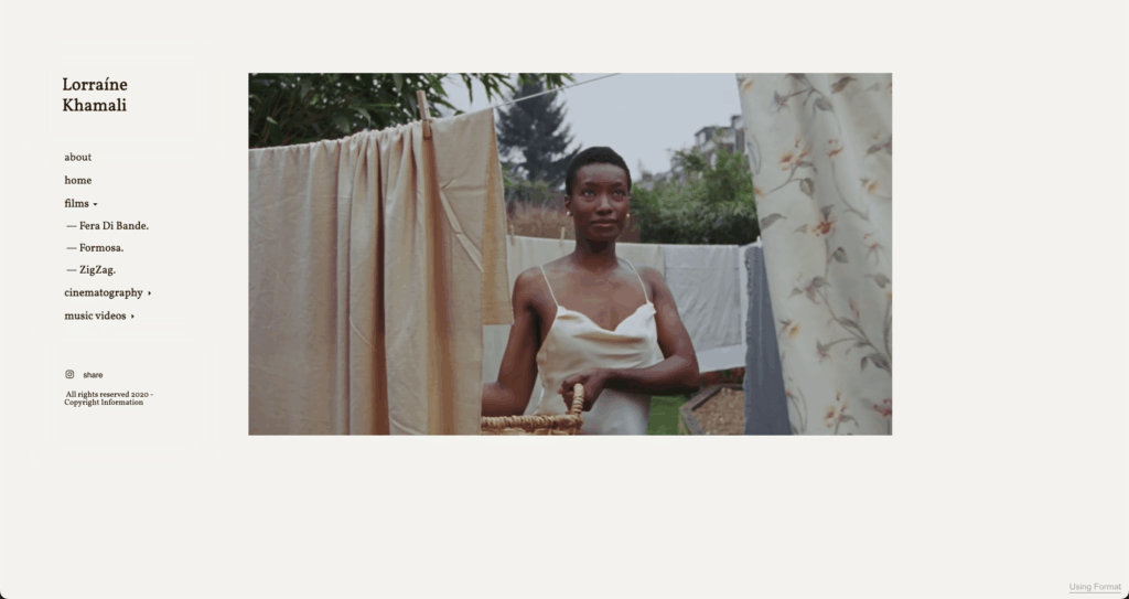 Sitio web de la cartera de cineasta de Lorraine Khamali