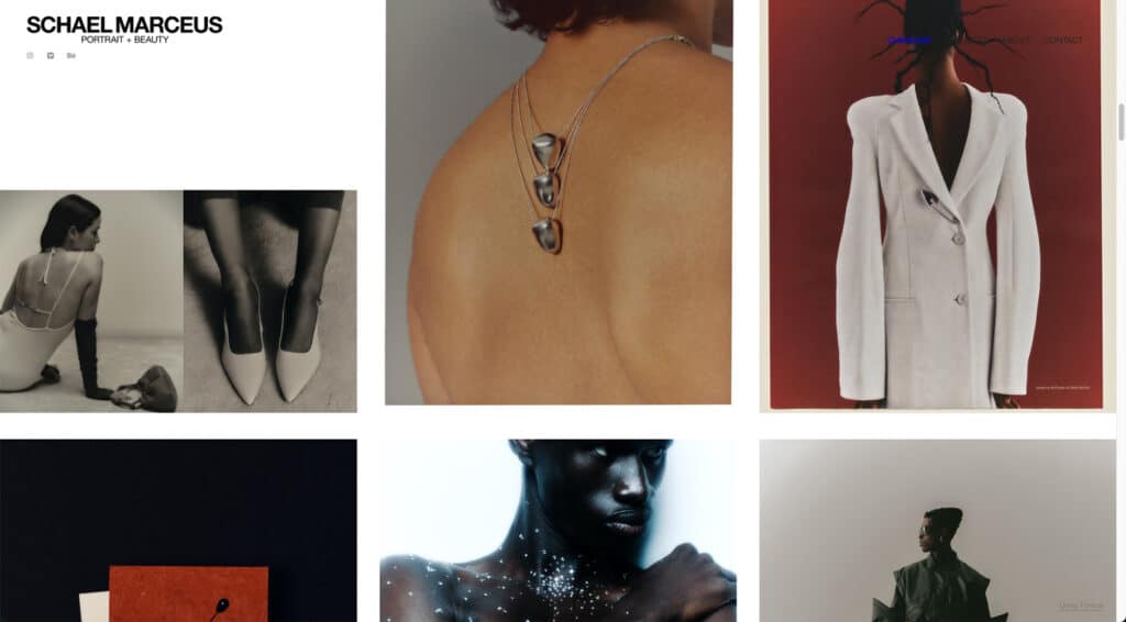 Portfolio de Schael Marceus : photographie de mode ; modèles, bijoux, vêtements.