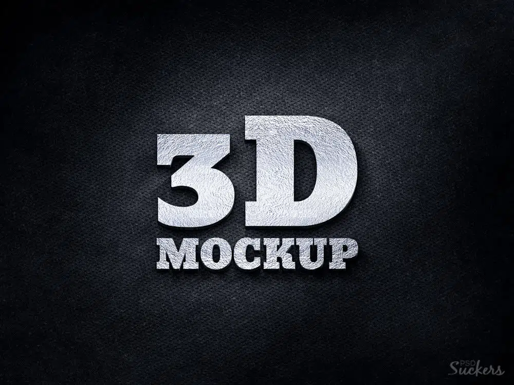 3D-Silver-Logo-MockUp-Template