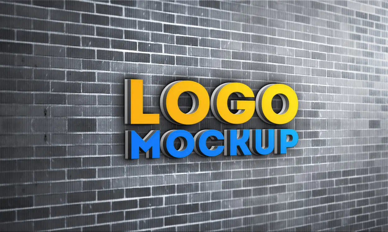 3D_Brick_Wall_Logo_Mockup