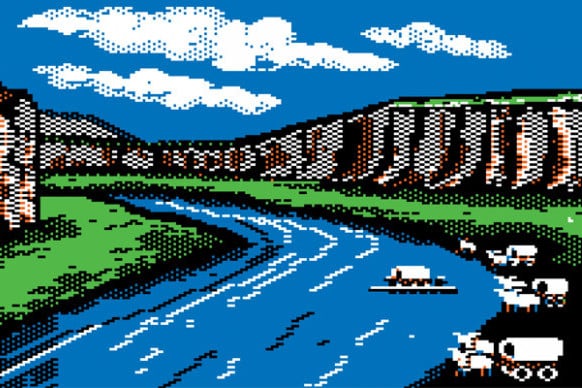 A River Crossing on The Oregon Trail