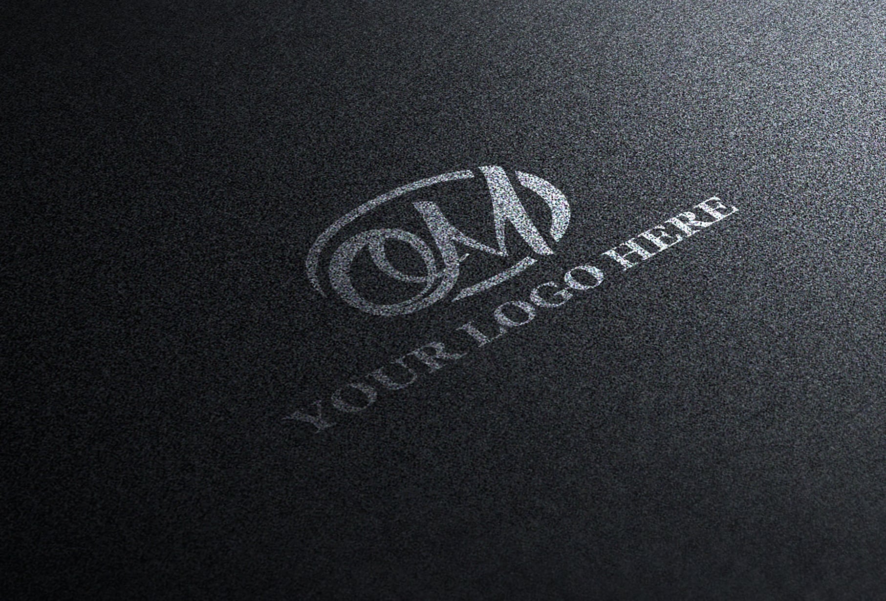 Logotipo preto-mockup-psd