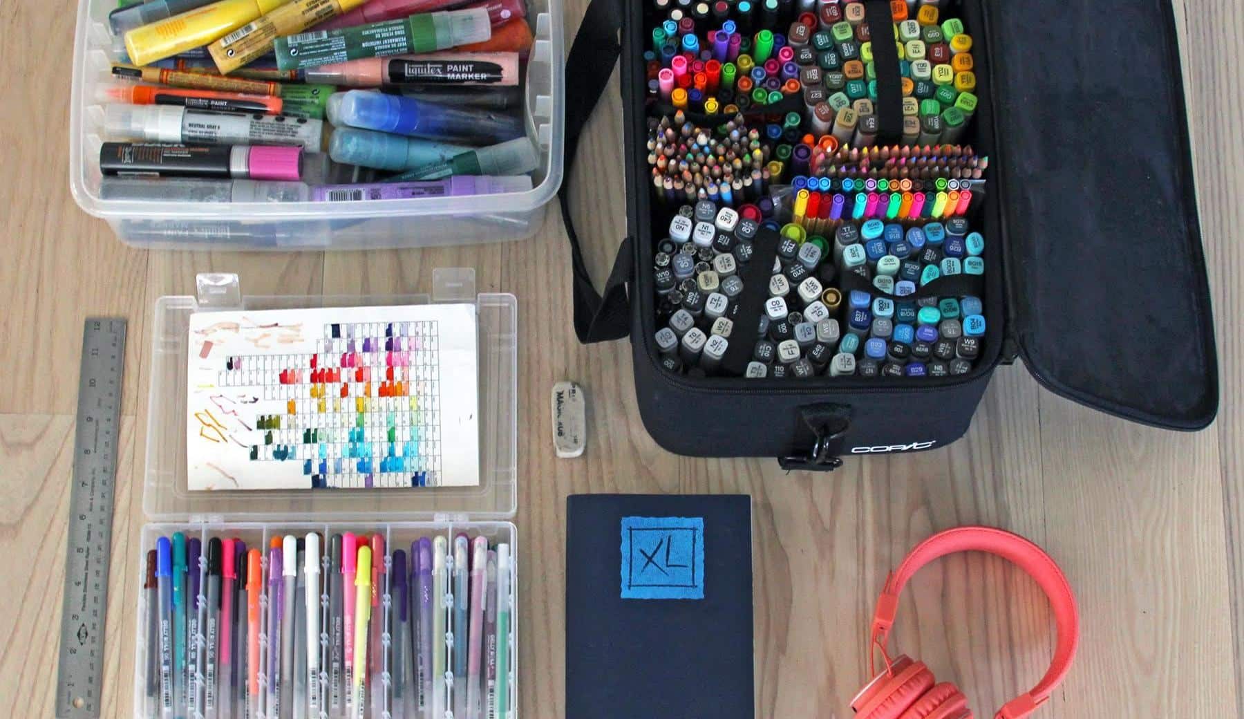 Look inside the Design Milk founder’s colorful toolkit