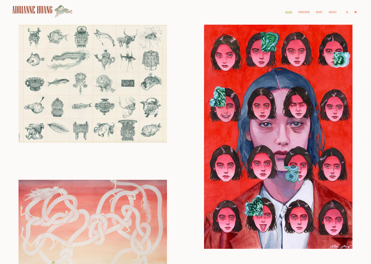 Site web de portfolio créatif Illustrator