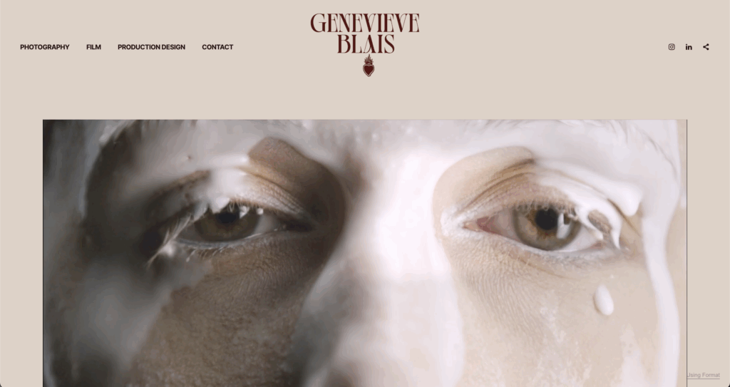 Genevieve Blais filmmaker portfolio website