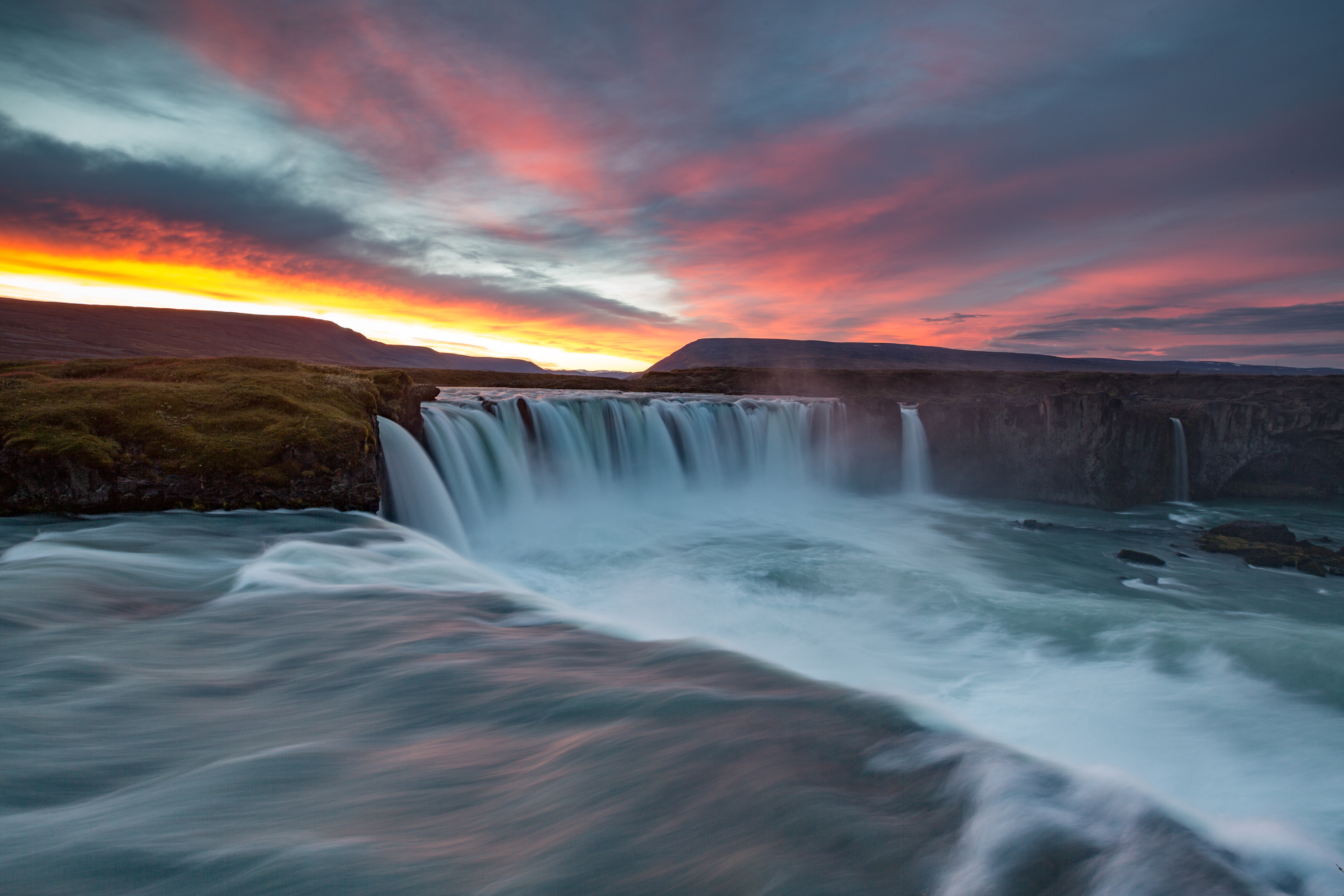 Coucher de soleil de Godafoss-2