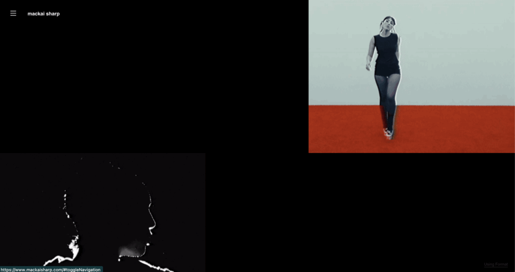 Mackai Sharp filmmaker portfolio website
