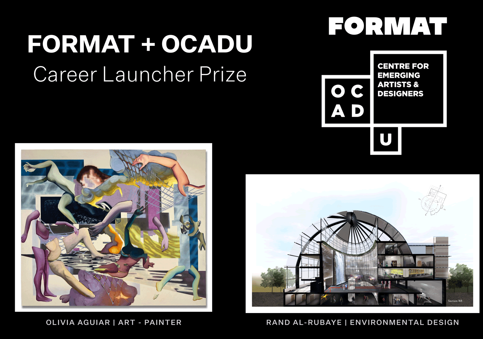 Anunciados os vencedores: Prêmio Format Career Launcher em parceria com a OCAD University