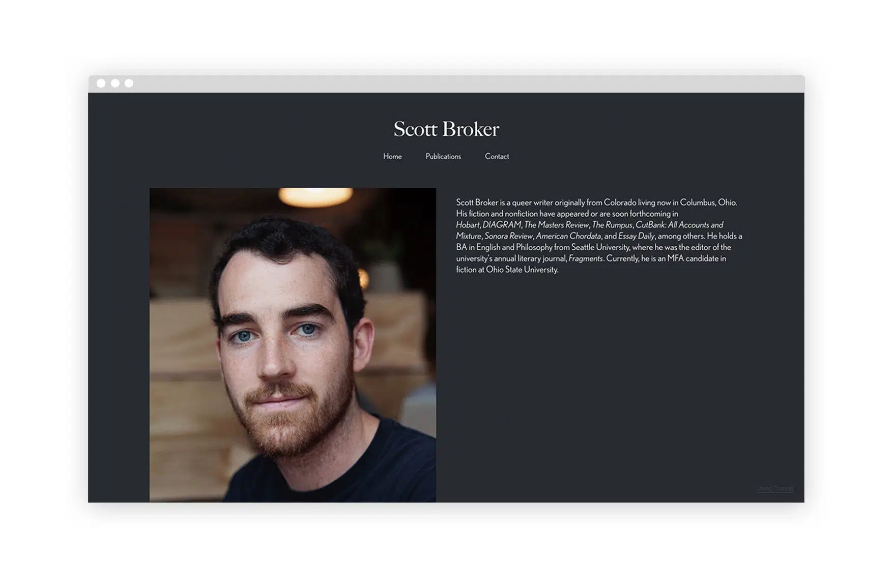 portfolio of creative writing Scott_Broker_Writer_Website