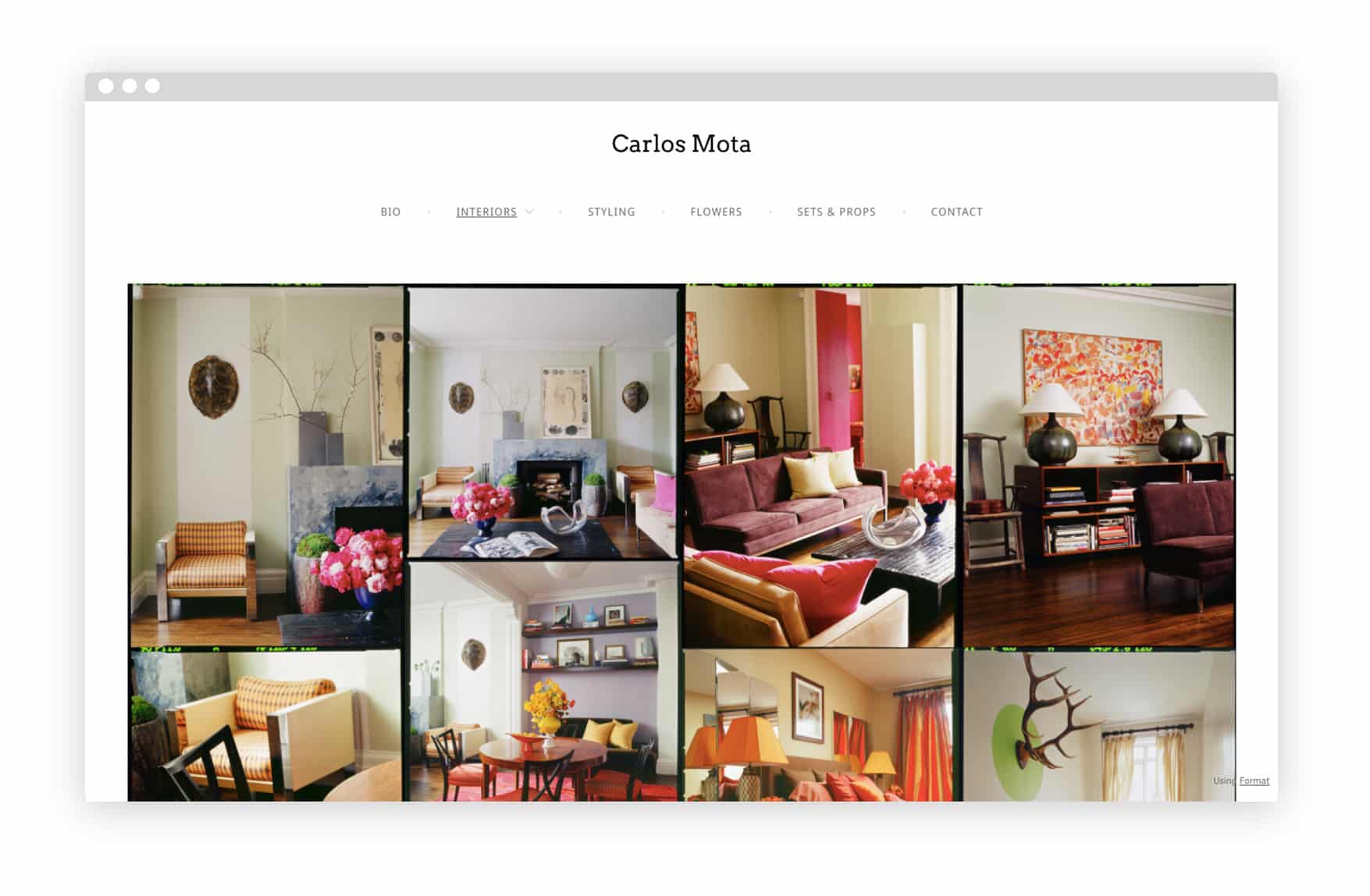 Create an Interior Design Online Portfolio Website Instantly | Format