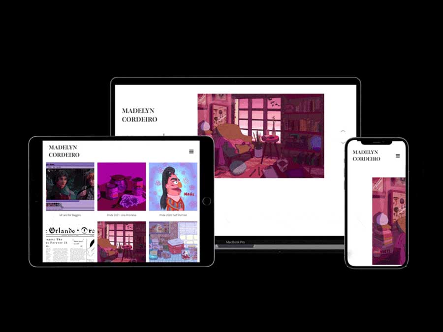 creative professional online portfolio example design