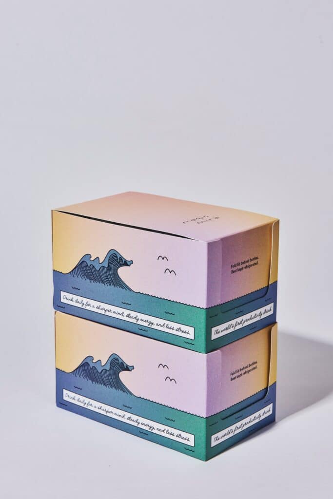 graphic design pattern on two stacked boxes