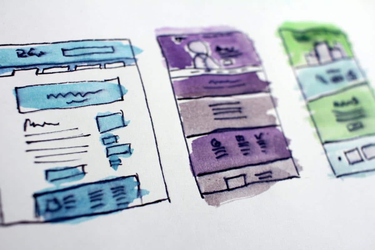 Drawing of website design