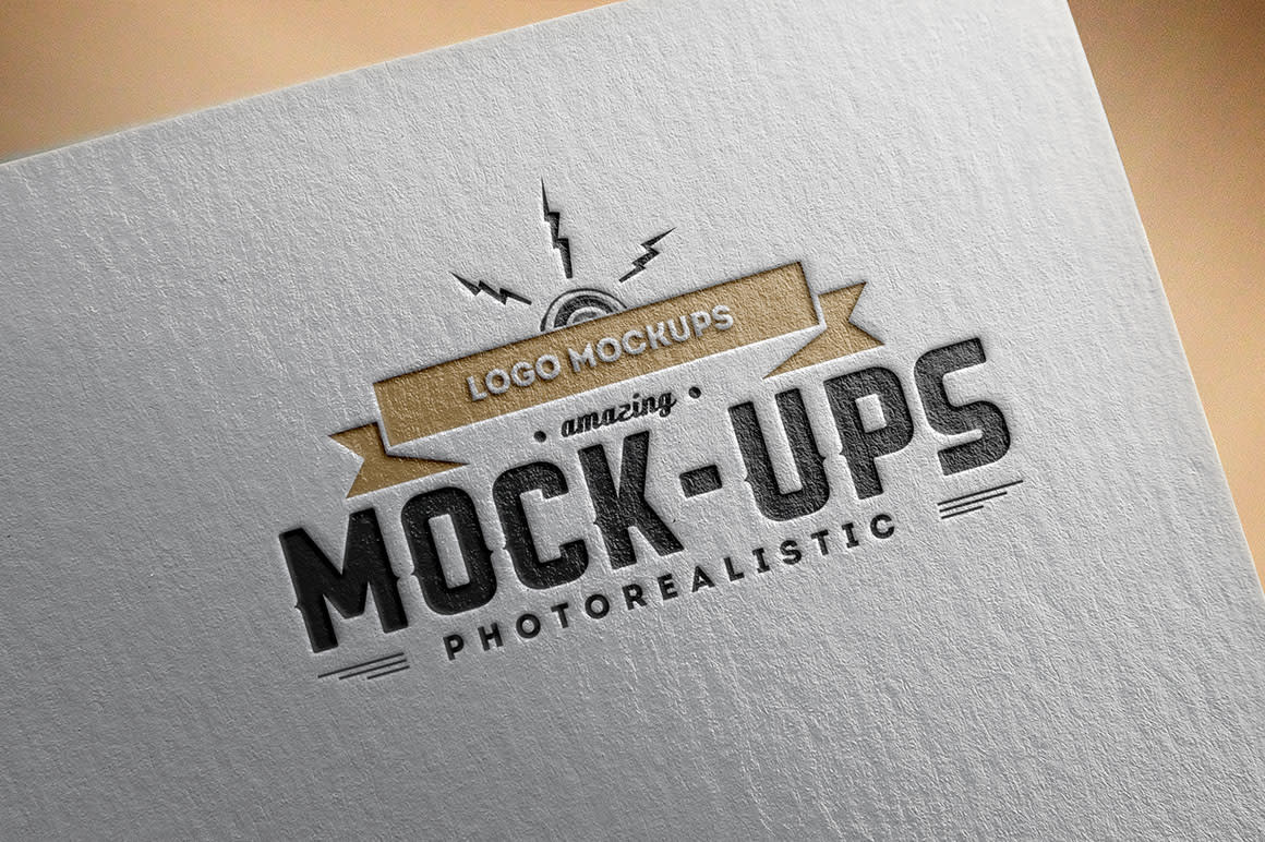 White Book Cover Logo Mockup #231579 - TemplateMonster