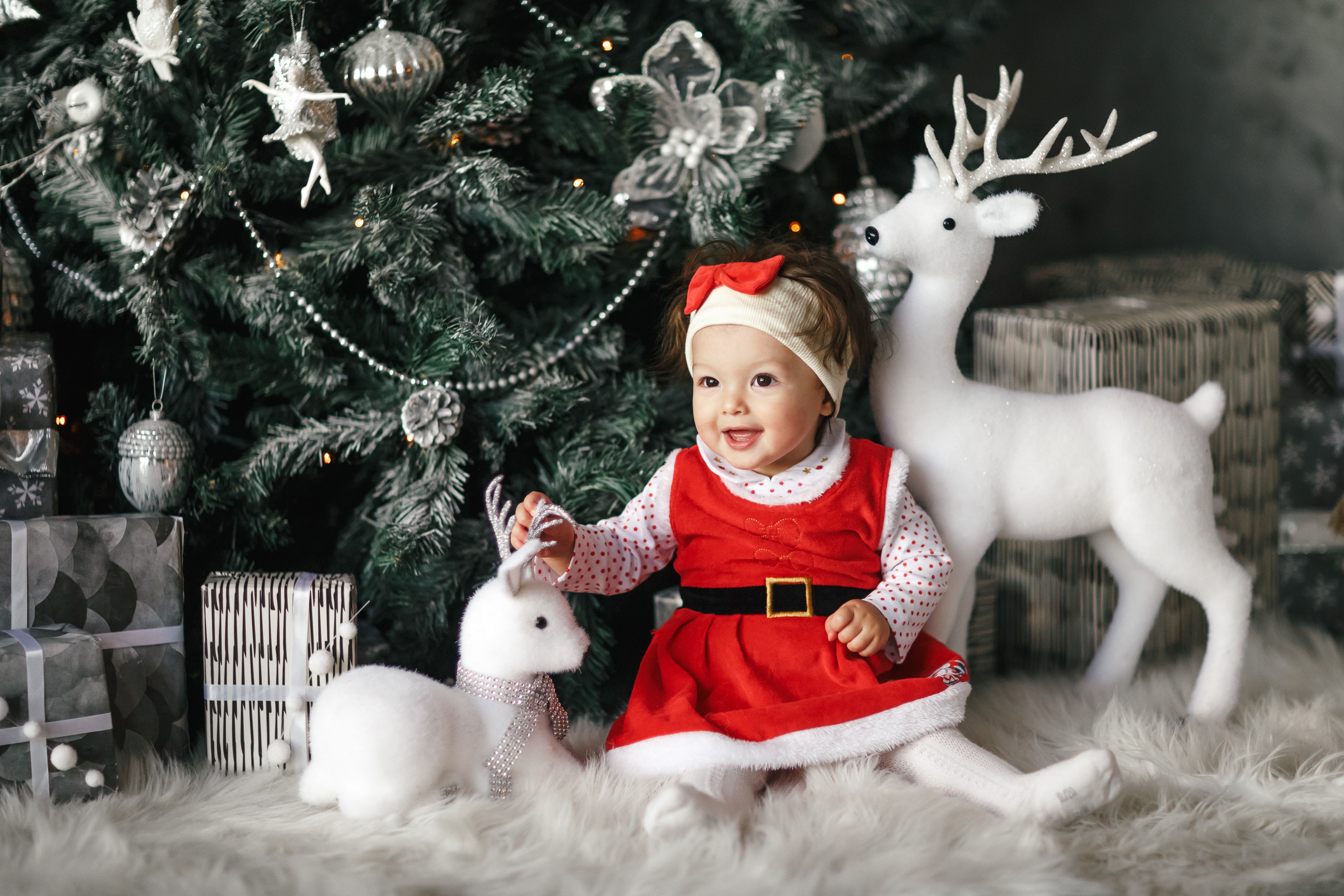 baby in holiday dress