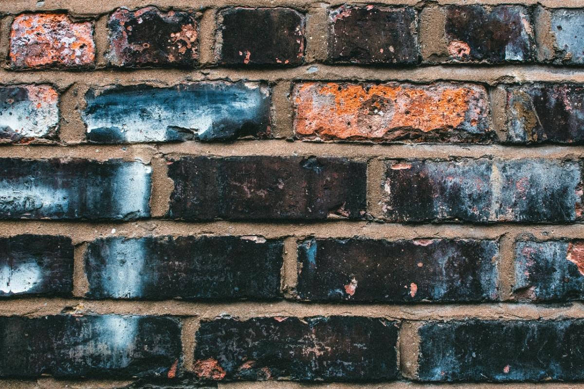 photo macro d'un mur de briques
