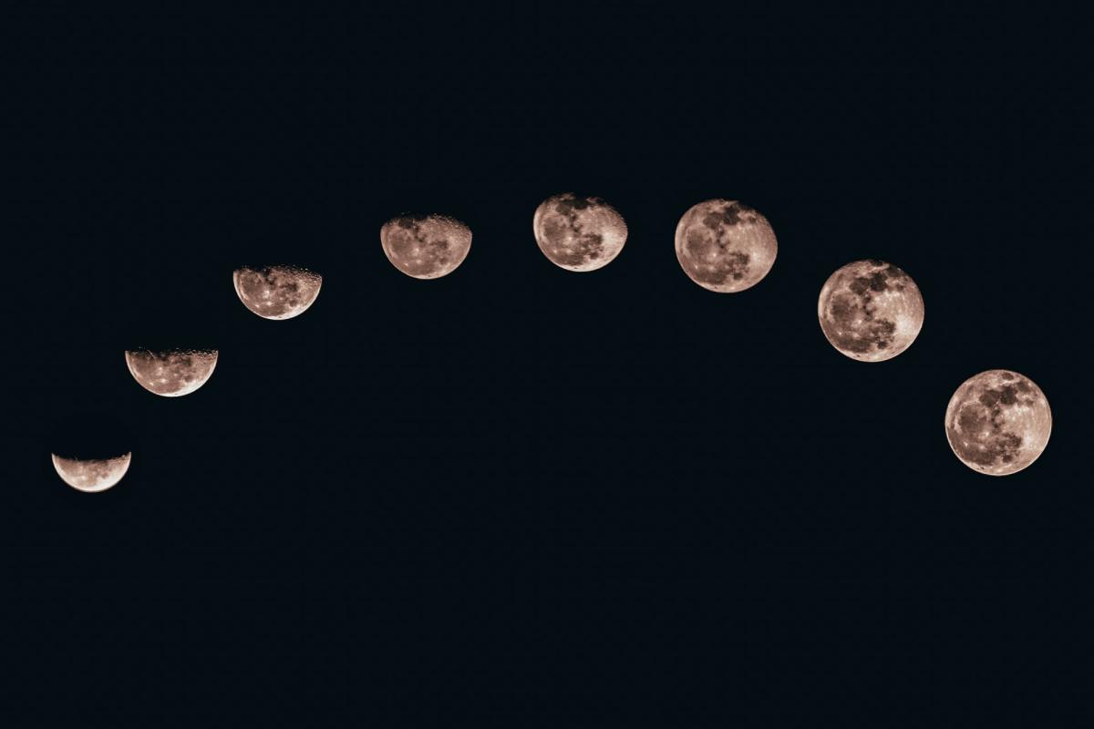 Diferentes fases de la Luna