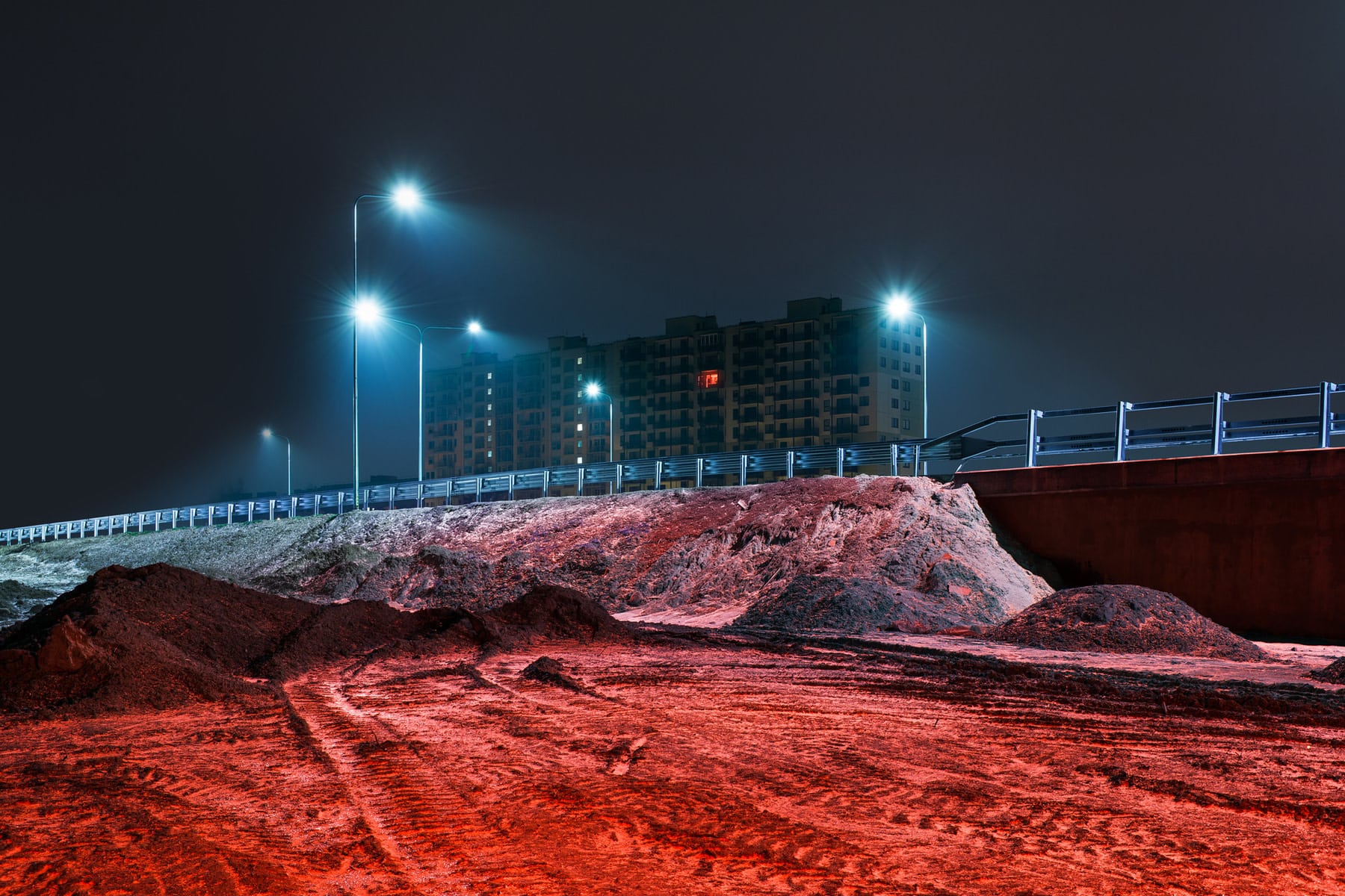 Fotos assustadoras de Simas Lin de Vilnius, Lituânia, à noite