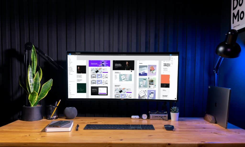 ux ui design workspace on desk