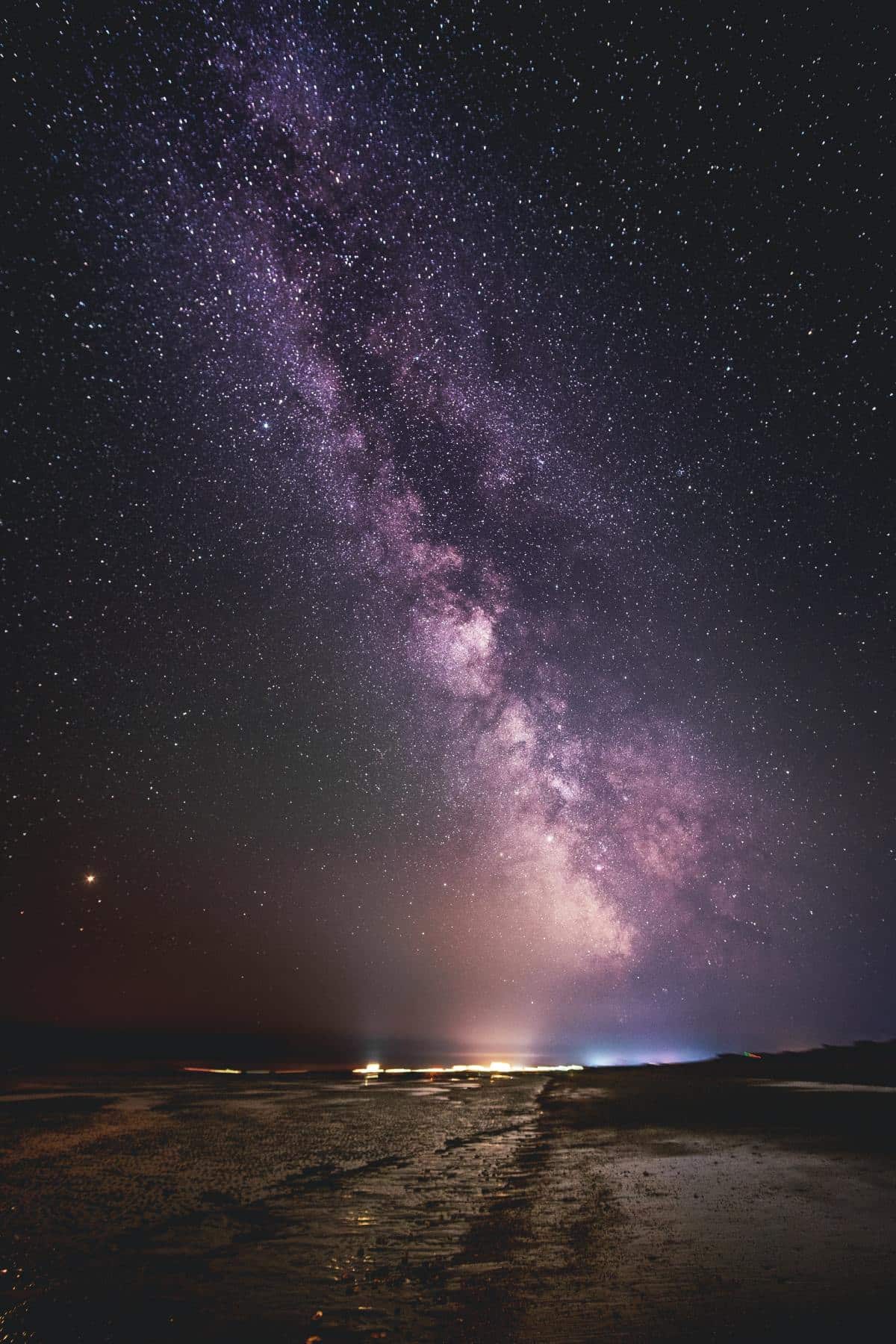 Astrophotographie Ciel violet Voie lactée